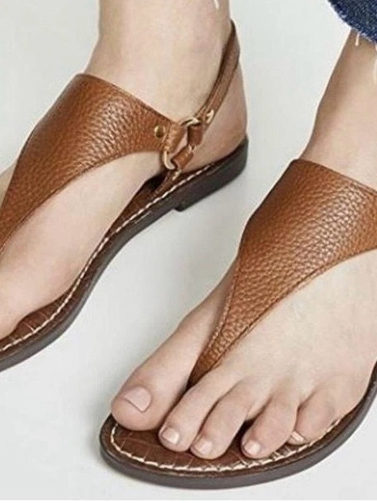 Sam Edelman Shoes - Sam Edelman Tan Brown Textured Leather Slingback Sandals